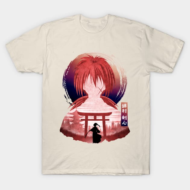 Minimalist Silhouette Kenshin T-Shirt by saufahaqqi